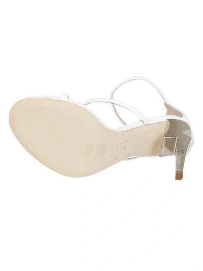 Shop Giuseppe Zanotti Sculpted High Heel Sandals In White