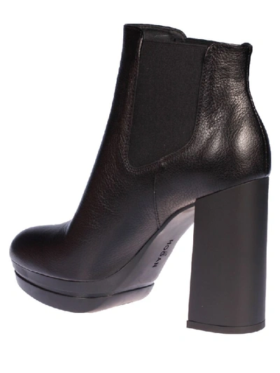 Shop Hogan H391 High Heel Chelsea Boots In Black