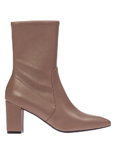 Shop Stuart Weitzman Landry 75 Heeled Ankle Boots In Taupe