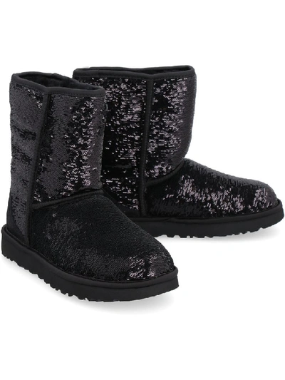 Shop Ugg Classic Short Cosmos Ankle Boots In Black