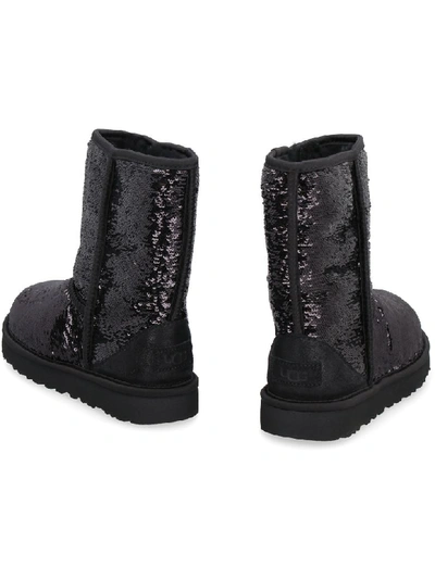 Shop Ugg Classic Short Cosmos Ankle Boots In Black