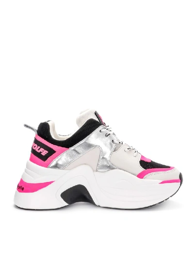 Shop Naked Wolfe Track Fuchsia Leather And Fabric Sneaker In Multicolor