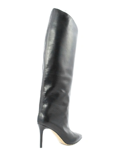 Shop Alexandre Vauthier Alex Knee-high Boots In Black Leather In Nero