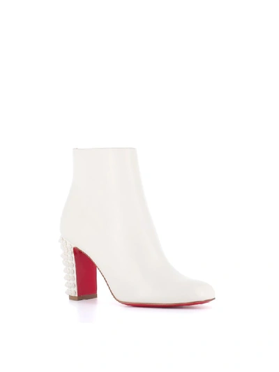 Shop Christian Louboutin Ankle Boots Suzi Folf In White