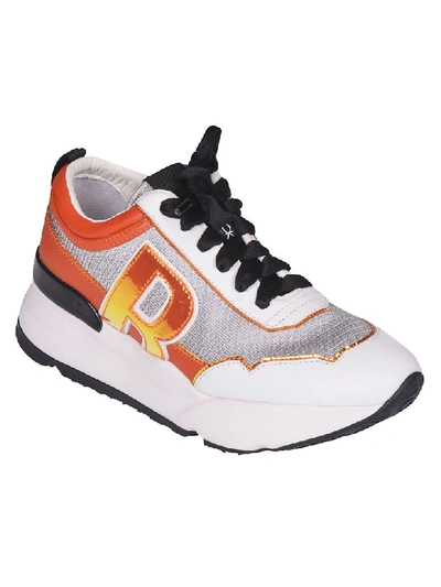 Shop Ruco Line R-evolve Sneakers In Aluminum/orange