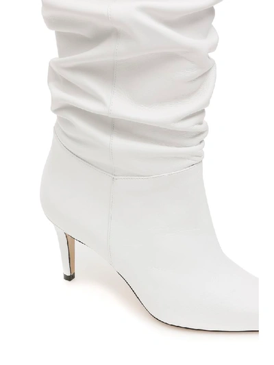 Shop Pinko Nappa Mezcal Boots In Bianco Brillante (white)