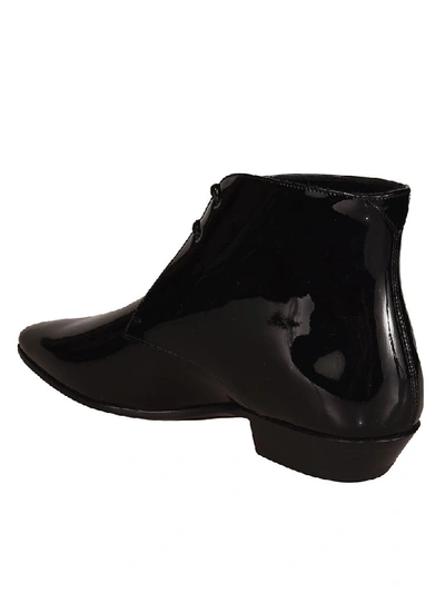 Shop Saint Laurent Jonas 25 Lace-up Ankle Boots In Nero
