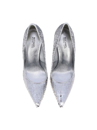 Shop Michael Michael Kors Pumps Keke  Sequined Pumps In Silver