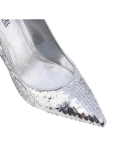 Shop Michael Michael Kors Pumps Keke  Sequined Pumps In Silver