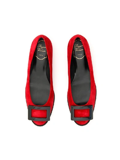 Shop Roger Vivier Viv Gommette Ballerinas In Rosso (red)