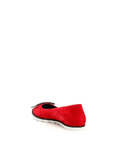 Shop Roger Vivier Viv Gommette Ballerinas In Rosso (red)