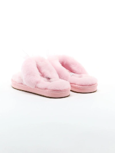 Shop Ugg Fluff Flip Flop In Seashell Pink