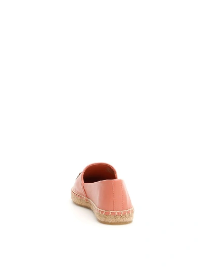 Shop Tory Burch Ines Leather Espadrilles In Tramonto/tramonto/sparkgold (pink)