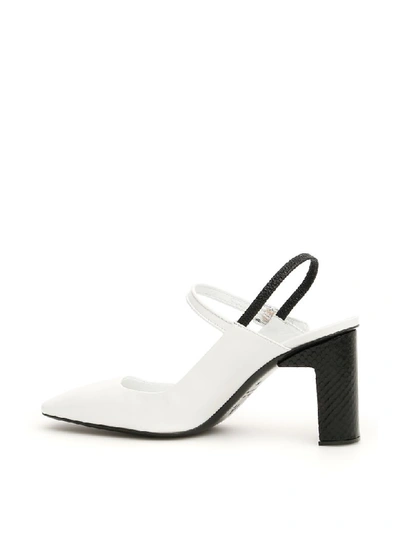 Shop Alyx Bicolor Lara Slingbacks In Black White (white)