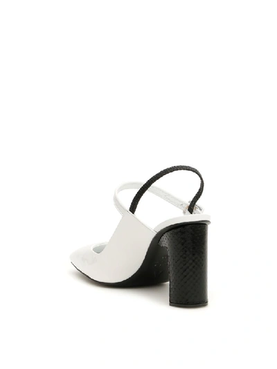 Shop Alyx Bicolor Lara Slingbacks In Black White (white)