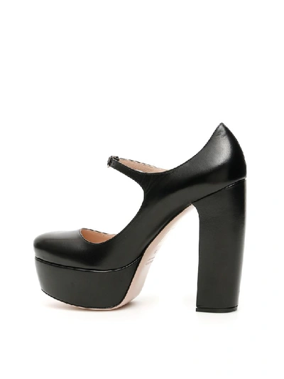 Shop Miu Miu Platform Pumps In Nero (black)