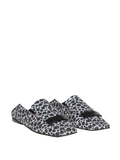 Shop Sergio Rossi Slippers In Glittered Fabric In Silver