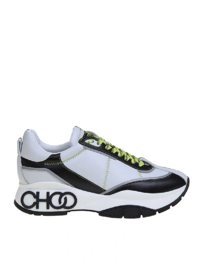Shop Jimmy Choo Raine Sneakers In White Leather In White/black