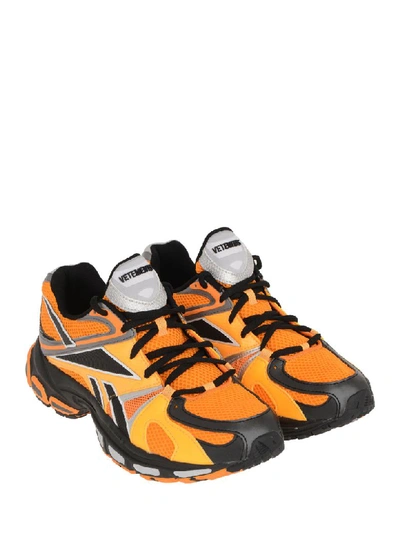 Shop Vetements Premier Runner Sneakers In Orange