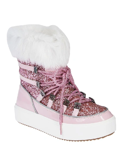 Shop Chiara Ferragni Glitter Snow Boots In Pink