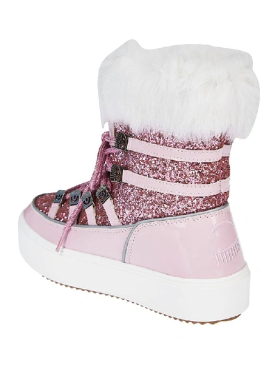 Shop Chiara Ferragni Glitter Snow Boots In Pink