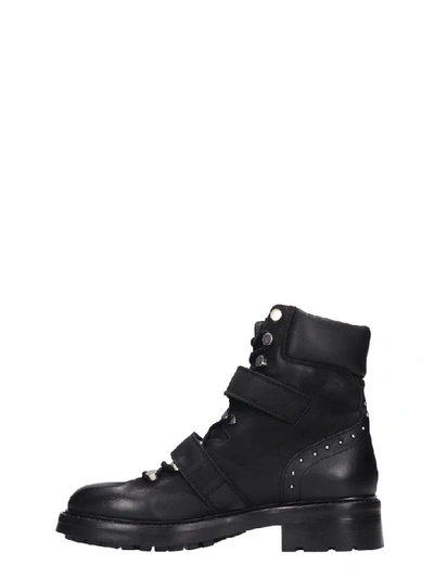 Shop Strategia Combat Boots In Black Nubuck