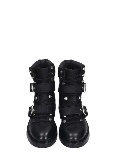 Shop Strategia Combat Boots In Black Nubuck