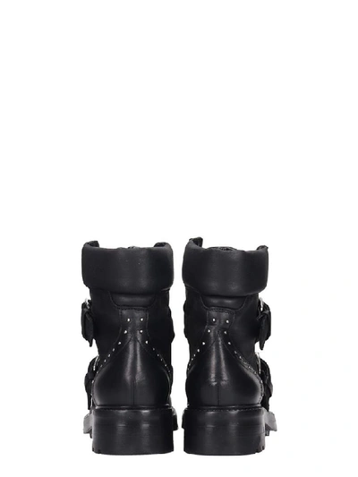 Shop Strategia Combat Boots In Black Nubuck