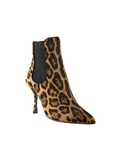 Shop Dolce & Gabbana Leo Pony Ankle Boots In Multicolor