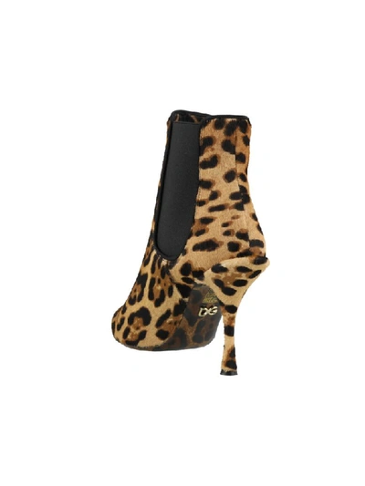 Shop Dolce & Gabbana Leo Pony Ankle Boots In Multicolor