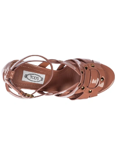 Shop Tod's Tods Oud Gourmand Sandals In Rosa