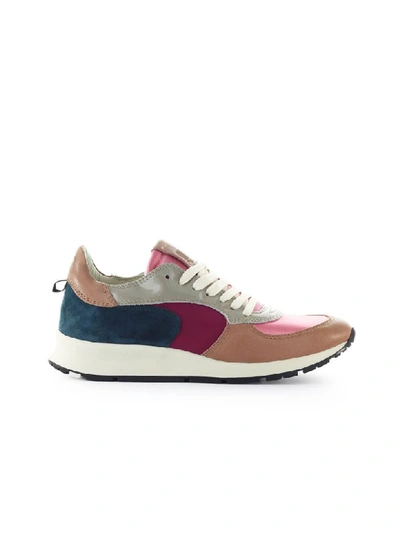 Shop Philippe Model Montecarlo Mondial Pop Pink Blue Sneaker In Rosa