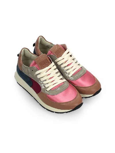 Shop Philippe Model Montecarlo Mondial Pop Pink Blue Sneaker In Rosa