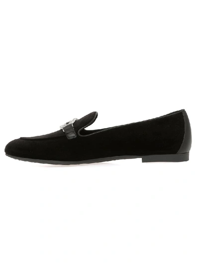 Shop Ferragamo Trifoglio Loafer In Nero 600