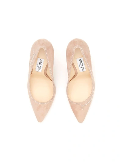 Shop Jimmy Choo Romy 100 Pumps In Ballet Pink (beige)