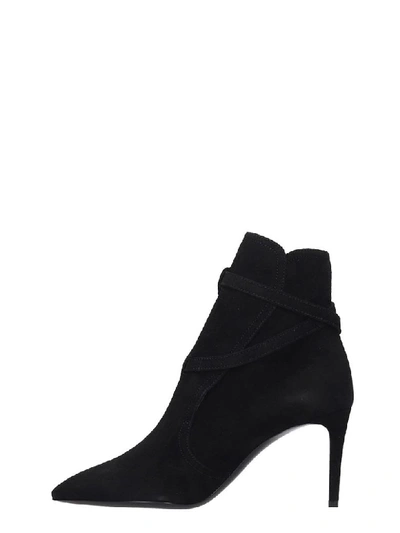 Shop Laurence Dacade Velina High Heels Ankle Boots In Black Suede