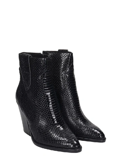 Shop Ash Esquire High Heels Ankle Boots In Black Leather