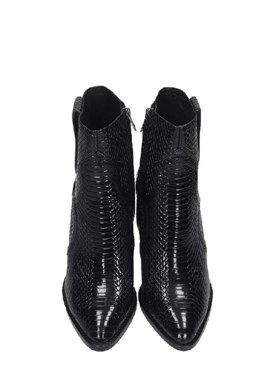 Shop Ash Esquire High Heels Ankle Boots In Black Leather