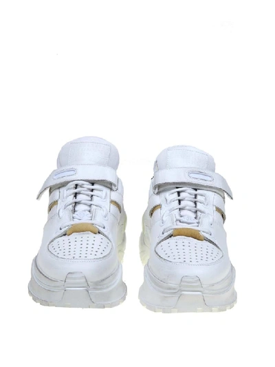 Shop Maison Margiela Low-top Sneakers Retro Fit In Leather White Color
