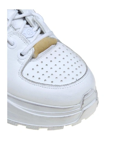 Shop Maison Margiela Low-top Sneakers Retro Fit In Leather White Color