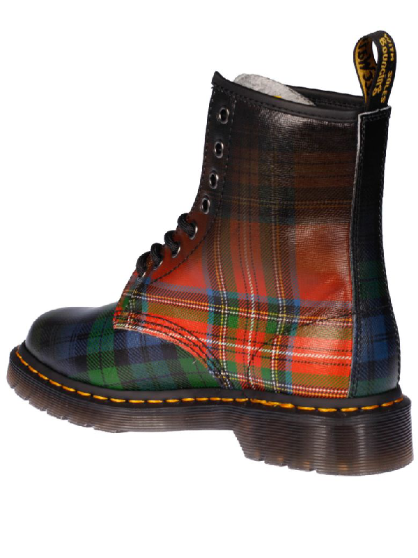 red tartan doc martens