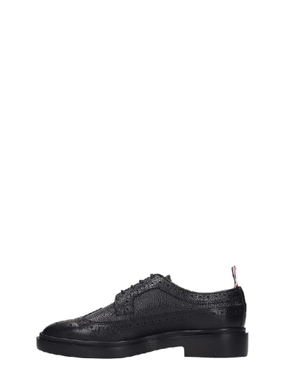 Shop Thom Browne Lace Up Shoes In Black Leather