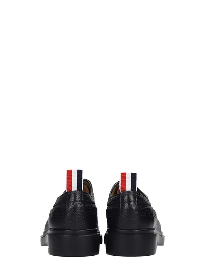 Shop Thom Browne Lace Up Shoes In Black Leather