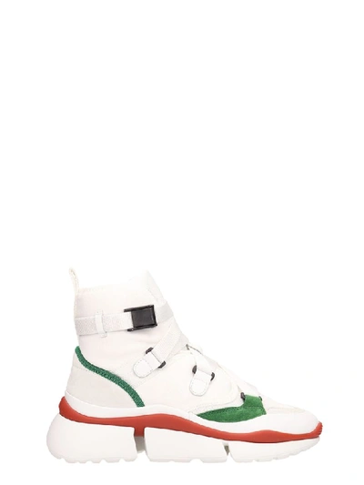 Shop Chloé Sonnie High Sneakers In White