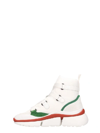 Shop Chloé Sonnie High Sneakers In White