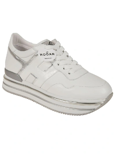 Shop Hogan H222 Platform Sneakers In White