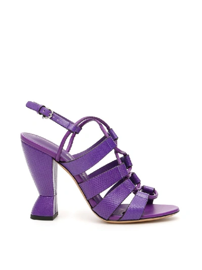 Shop Ferragamo Sirmio Sandals 105 In Pervinca (purple)