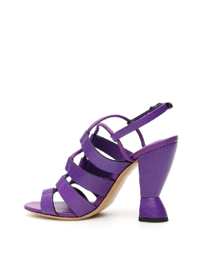 Shop Ferragamo Sirmio Sandals 105 In Pervinca (purple)