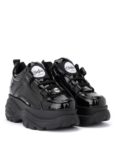 Shop Buffalo 1339 Sneaker In Black Patent Leather In Nero