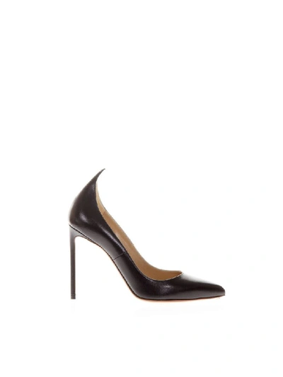 Shop Francesco Russo Black Leather Pumps